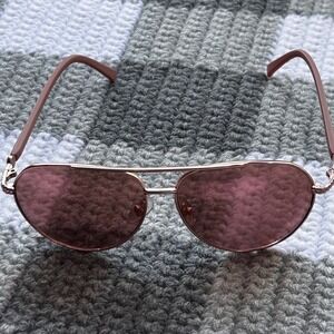 Pugs Gear Sunglasses Aviator OS Rose Gold Pink Y2K Coquette Boho Chic F4
